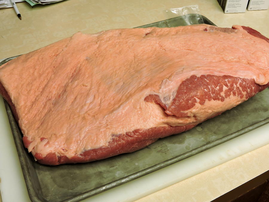15 lb. corned beef brisket. Pretty big, huh?
