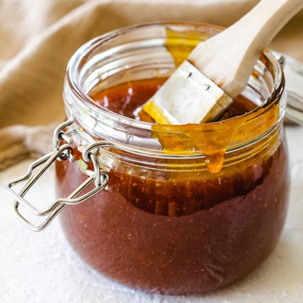 Sweet and tangy homemade apricot BBQ sauce