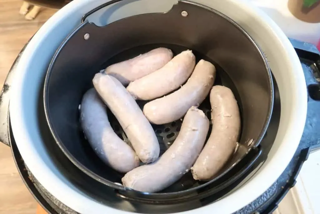Boiling the brats before grilling