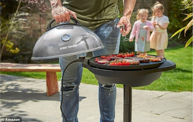 The highly-rated George Foreman Indoor Outdoor BBQ Grill is on fire