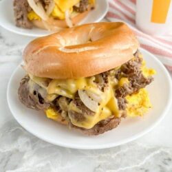 Copycat Steak Egg and Cheese Bagel from Americans #1 Fast Food