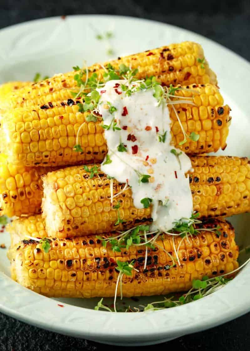  Corn on the cob just got a whole lot fancier with this Aleppo-pepper aioli.