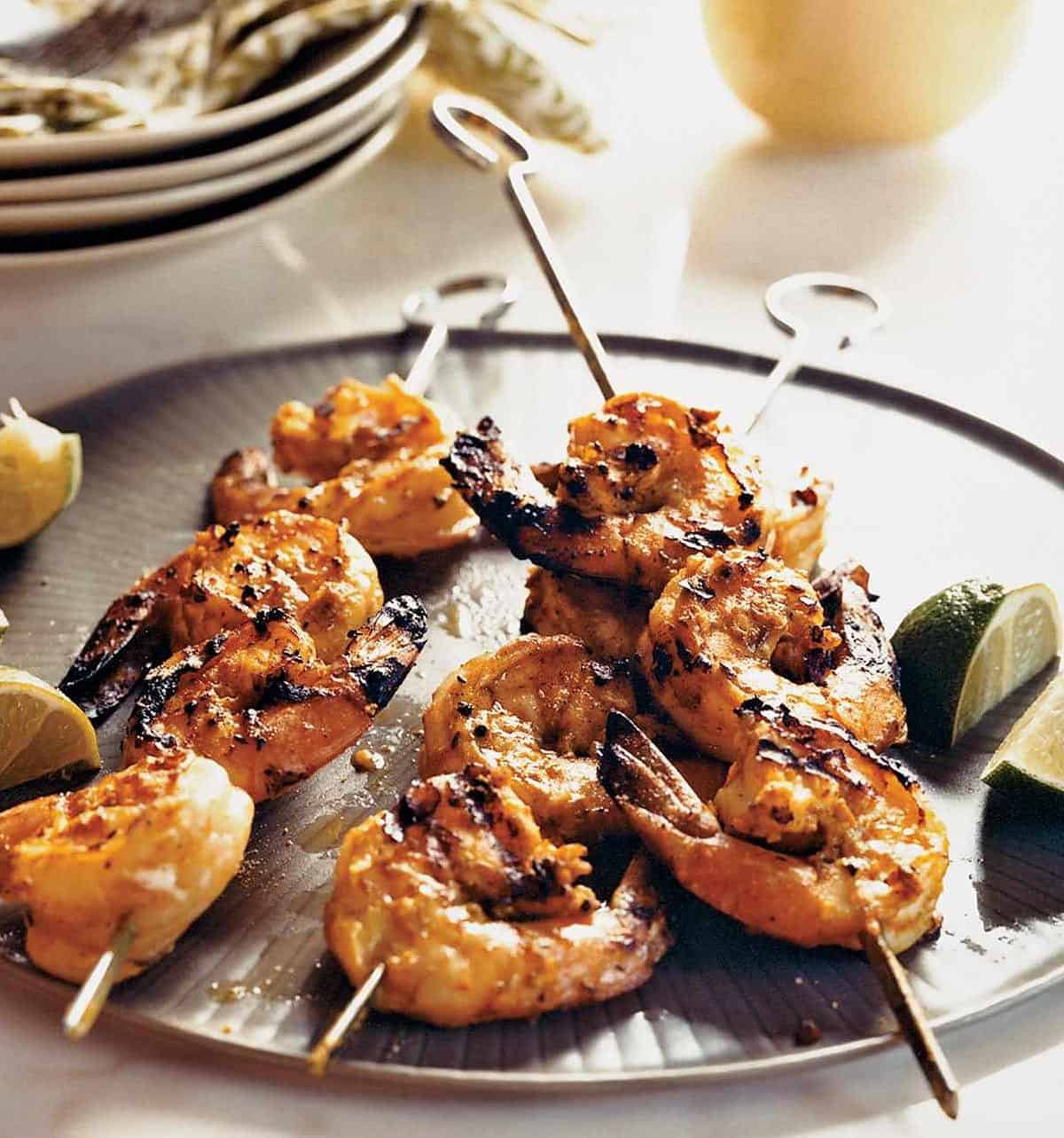  Fire up the grill and get ready for Indian grilled sour cream-marinated shrimp.