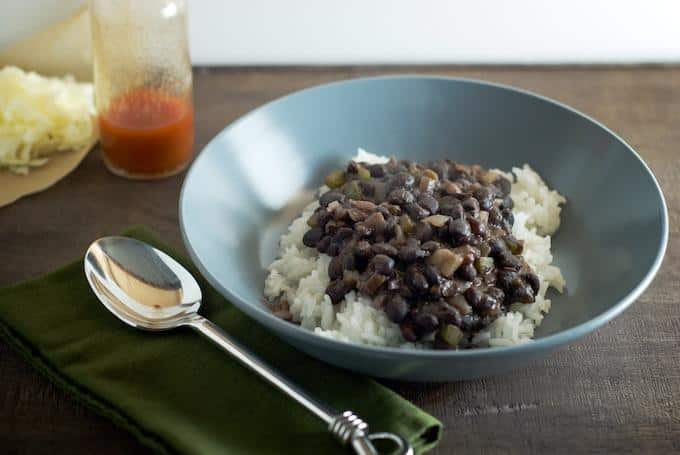  Get ready to have your mind blown by the delicious combo of black beans, rice, and BBQ sauce.