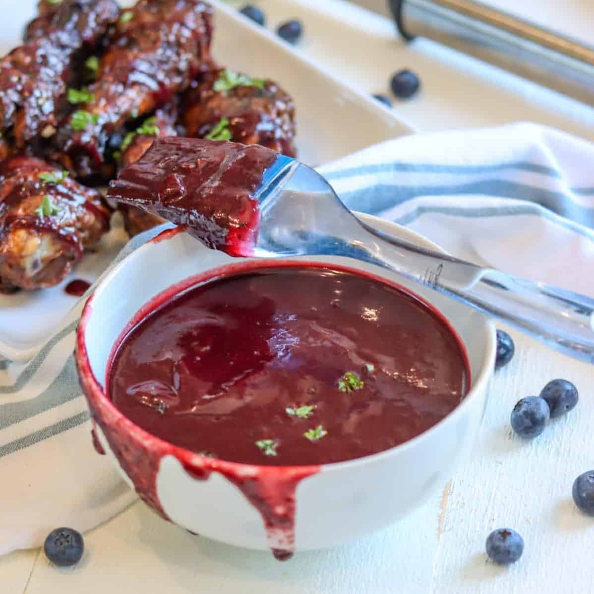  Give your ribs a pop of color and flavor with this Blueberry BBQ sauce.