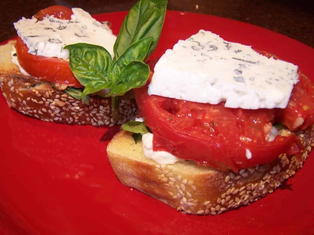  Goat cheese and basil add a gourmet flair to this classic sandwich.