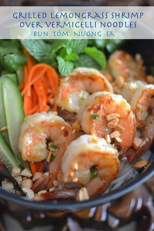 Grilled Lemongrass Shrimp - Vietnamese Tom Nuong Xa