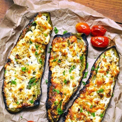 Grilled & Stuffed Giant Marconi Peppers