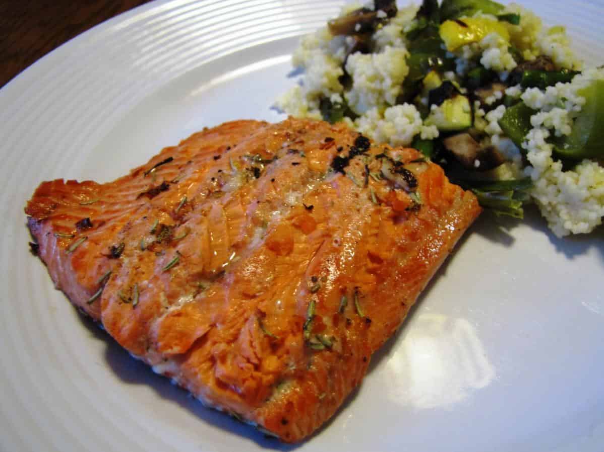  Light and refreshing, this white wine grilled salmon is perfect for a summer BBQ