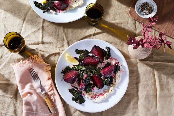  My favorite BBQ side dish: Foil-roasted smoked beets with a variety of delicious toppings.