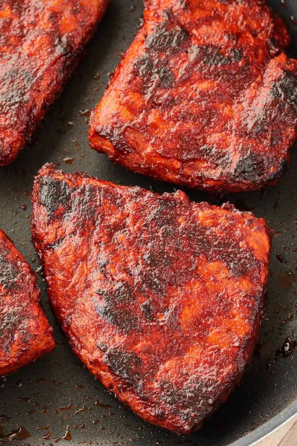  Perfectly seared and seasoned veggie steak, coming right up!