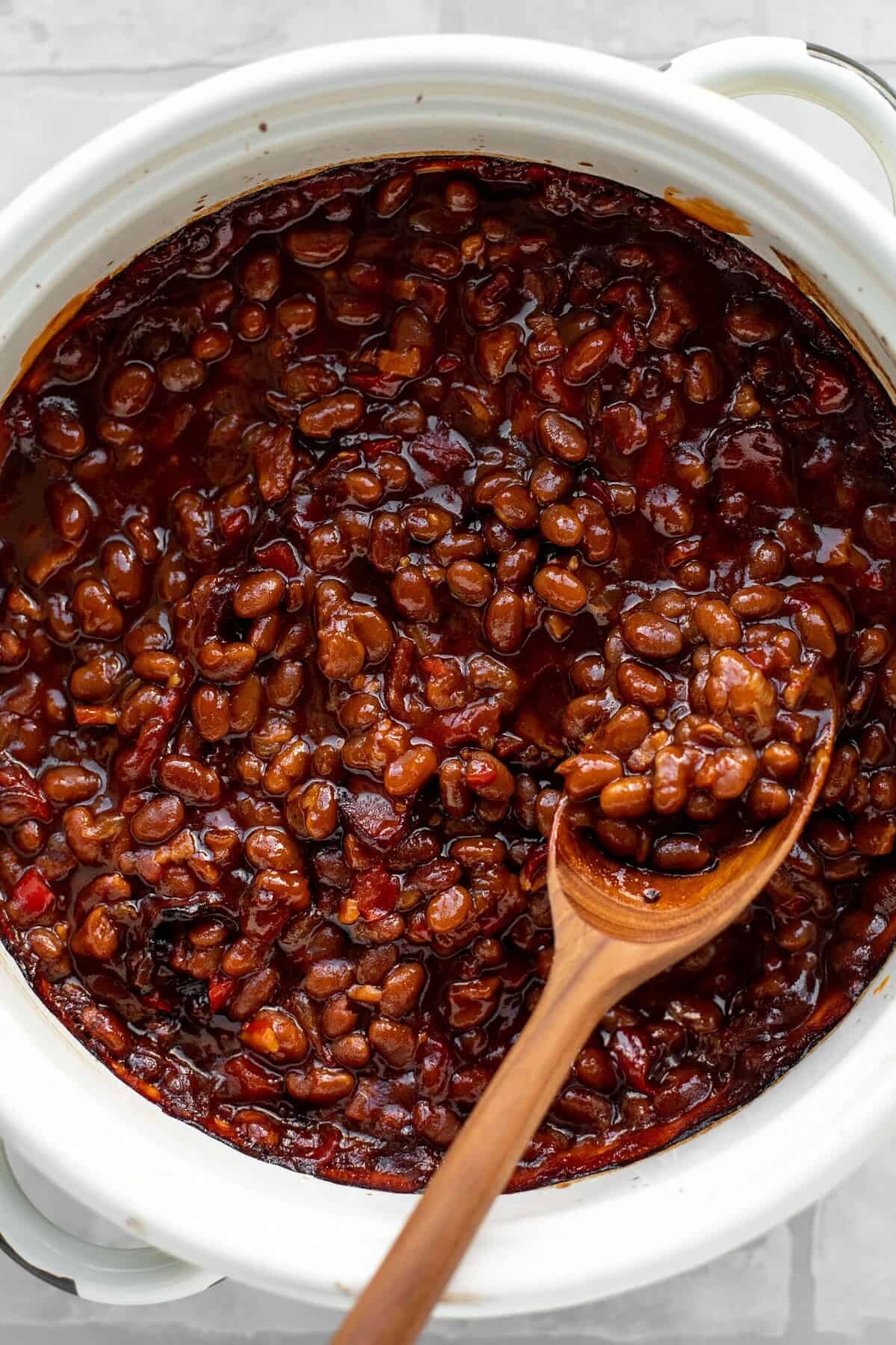 Delicious and easy smoked cowboy beans recipe