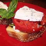Smoked Tomato Sandwiches With Goat Cheese and Basil