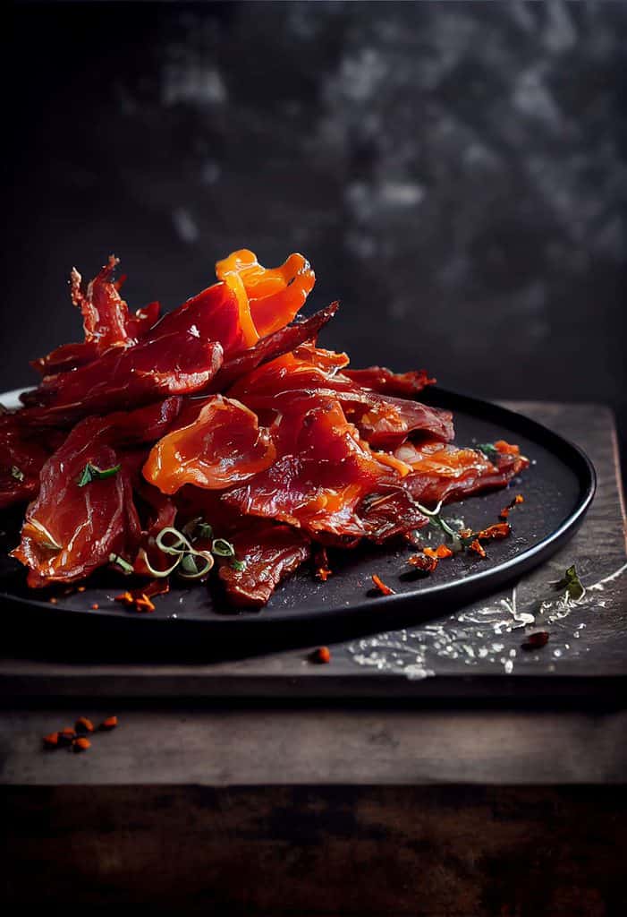 A great snack made with Smoked Bacon Jerky Recipe