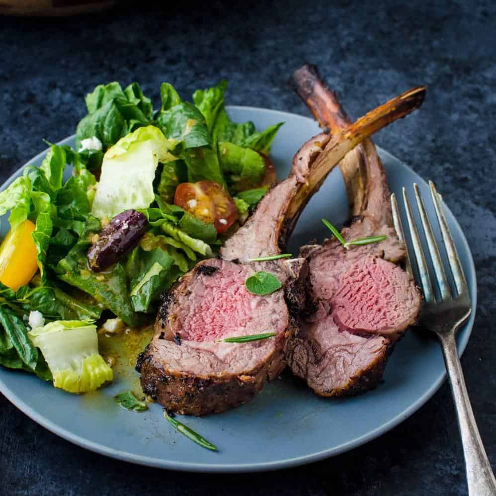  These perfectly grilled racks of lamb are perfect for your next outdoor barbecue or even for a special family dinner.
