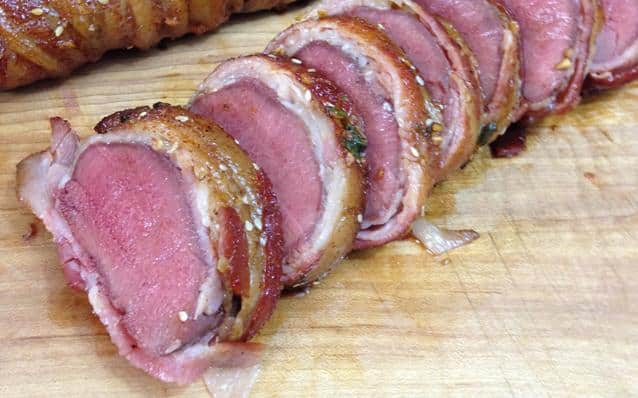  This mouthwatering bacon-wrapped elk backstrap will be the star of your BBQ.